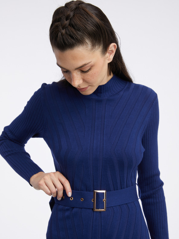 Orsay Sötétkék kötött midi ruha ORSAY