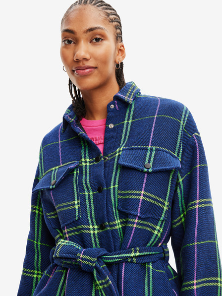 Desigual Desigual Paris kék kockás ingkabát Desigual Paris kék kockás ingkabát