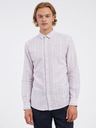 ONLY & SONS Világosszürke férfi csíkos, lenvászon keverék ing ONLY & SONS Caiden