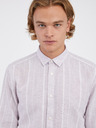 ONLY & SONS Világosszürke férfi csíkos, lenvászon keverék ing ONLY & SONS Caiden