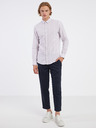 ONLY & SONS Világosszürke férfi csíkos, lenvászon keverék ing ONLY & SONS Caiden