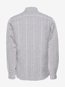 ONLY & SONS Világosszürke férfi csíkos, lenvászon keverék ing ONLY & SONS Caiden