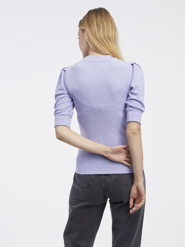 Vila Világos lila női bordázott póló VILA Felia