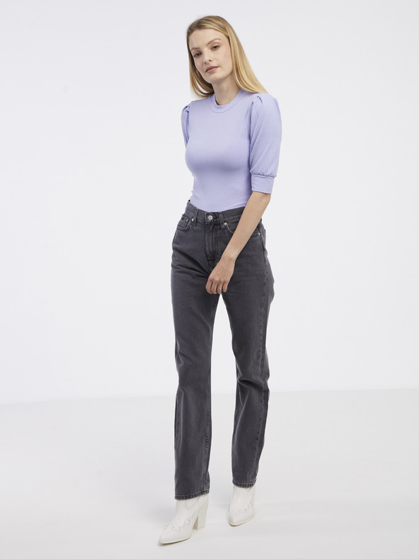 Vila Világos lila női bordázott póló VILA Felia