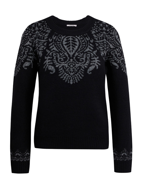 Orsay ORSAY fekete női mintás pulóver