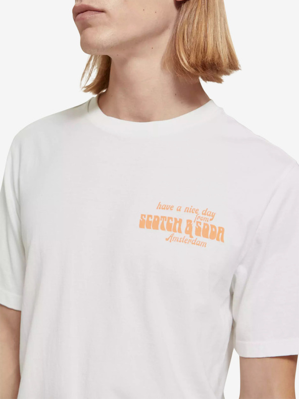 Scotch & Soda Fehér férfi Scotch & Soda póló