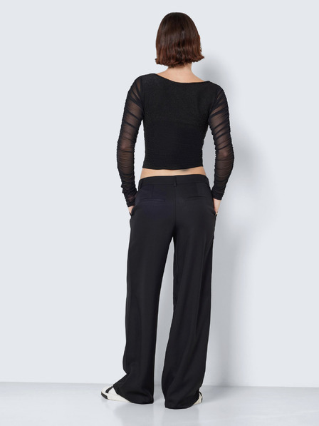 Noisy May Fekete női crop top póló Noisy May Louise
