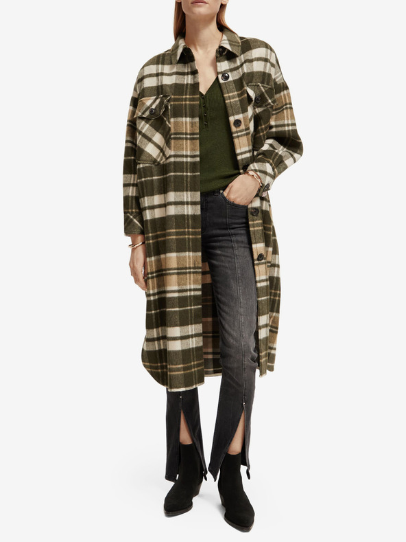 Scotch & Soda Barna női könnyű női ingkabát gyapjú keverékkel Scotch & Soda