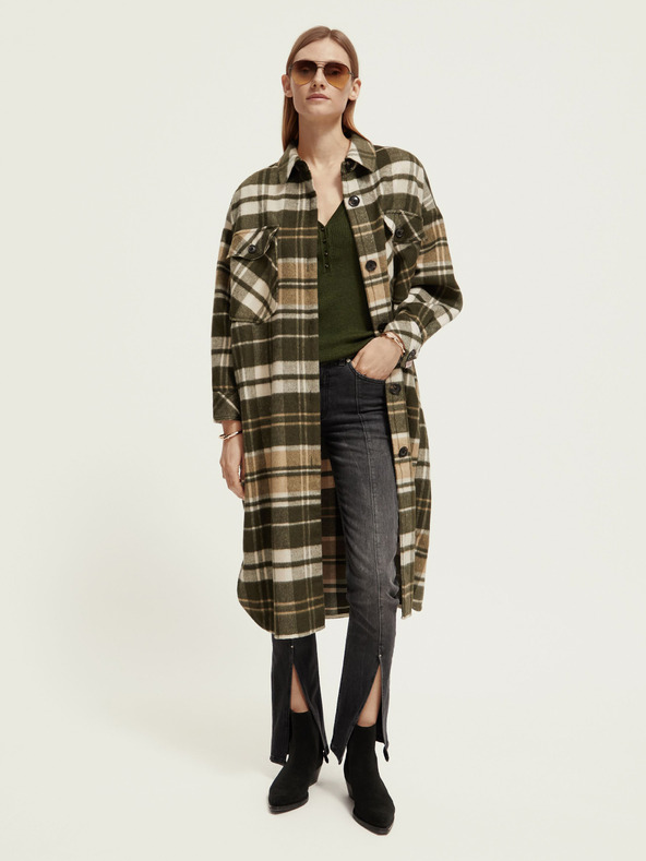 Scotch & Soda Barna női könnyű női ingkabát gyapjú keverékkel Scotch & Soda