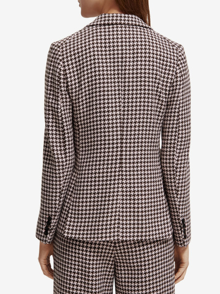 Scotch & Soda Scotch & Soda női bézs színű gyapjúból készült mintás kabát