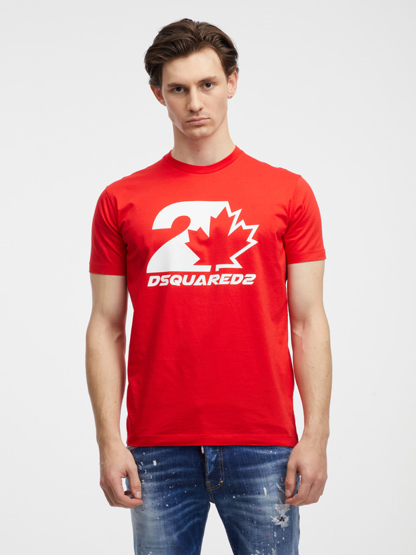 DSQUARED2 Piros férfi DSQUARED2 póló