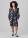Vero Moda Curve Sötétkék női mintás pólóruha VERO MODA Abbi Abbi