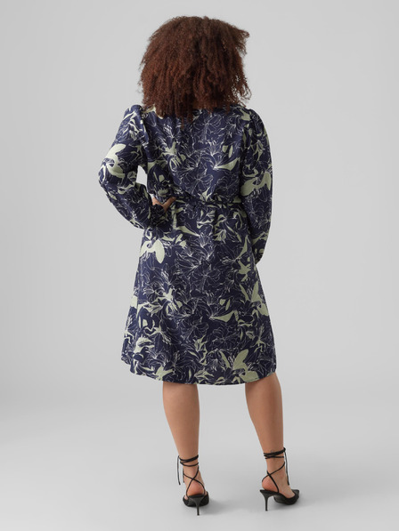 Vero Moda Curve Sötétkék női mintás pólóruha VERO MODA Abbi Abbi