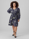 Vero Moda Curve Sötétkék női mintás pólóruha VERO MODA Abbi Abbi