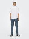 ONLY & SONS Kék férfi chino nadrág vászonnal ONLY & SONS Mark