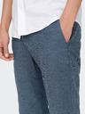 ONLY & SONS Kék férfi chino nadrág vászonnal ONLY & SONS Mark
