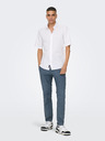 ONLY & SONS Kék férfi chino nadrág vászonnal ONLY & SONS Mark