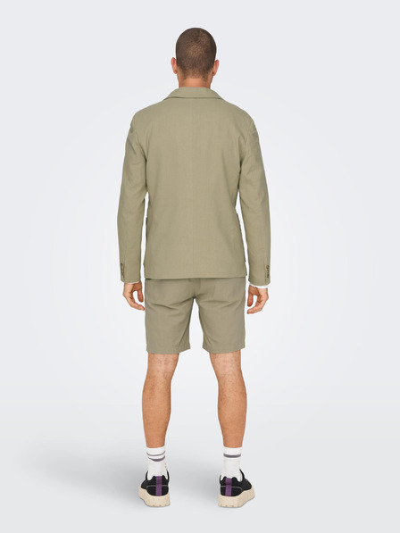ONLY & SONS Bézs színű férfi lenvászon keverék kabát ONLY & SONS Eve