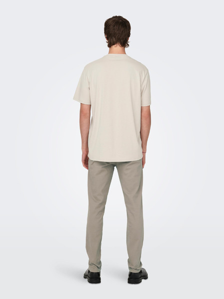 ONLY & SONS Bézs színű férfi póló ONLY & SONS Oren