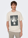 ONLY & SONS Bézs színű férfi póló ONLY & SONS Oren
