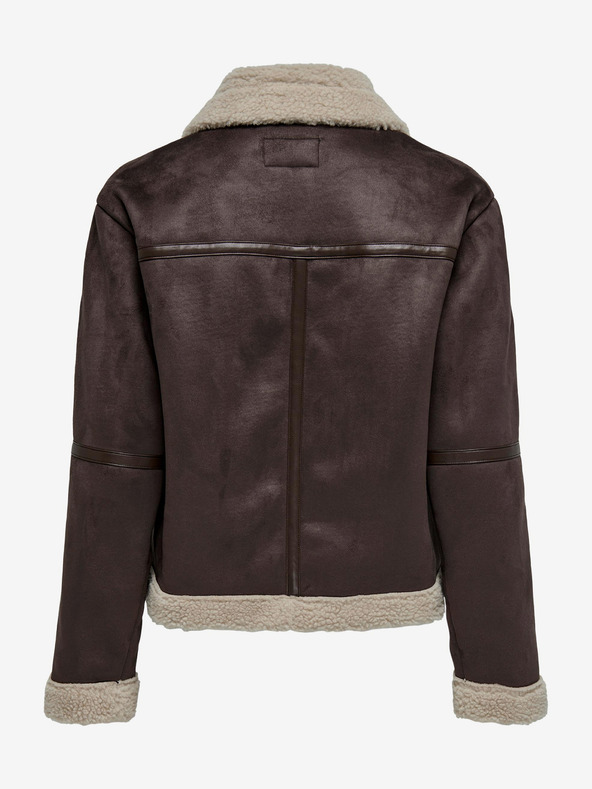 Jacqueline de Yong Sötétbarna női szarvasbőr kivitelű kabát JDY Merlin