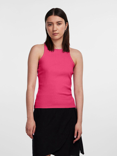 Pieces Sötét rózsaszín női bordázott basic tank top Pieces Hand