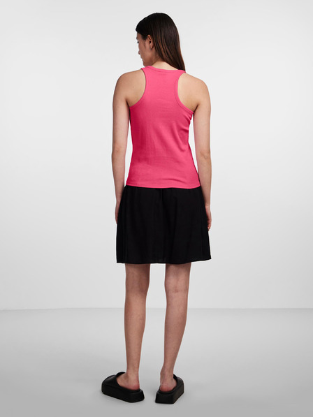Pieces Sötét rózsaszín női bordázott basic tank top Pieces Hand