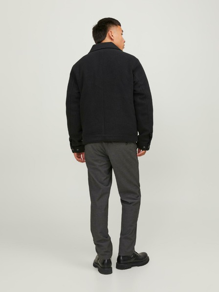 Jack & Jones Fekete férfi gyapjúkeverék dzseki Jack & Jones Baxter dzseki Jack & Jones Baxter dzseki