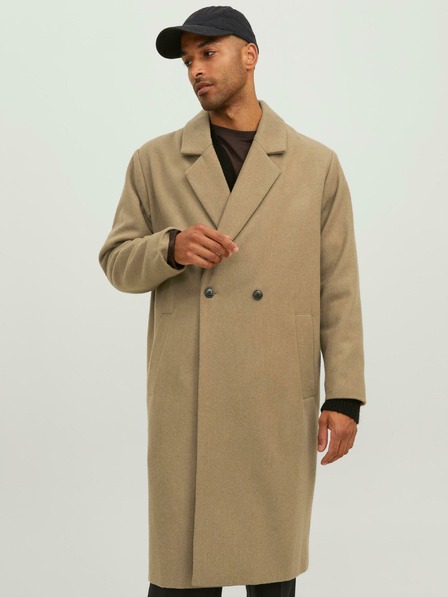 Jack & Jones Jack & Jones Harry Beige Férfi gyapjúkeverék kabát