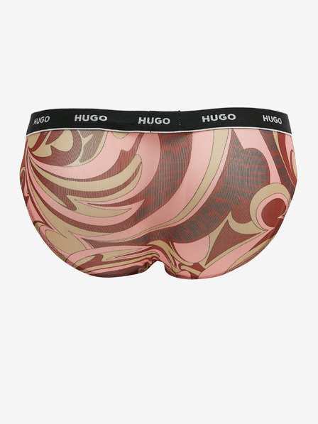 HUGO Rózsaszín HUGO női mintás bugyi