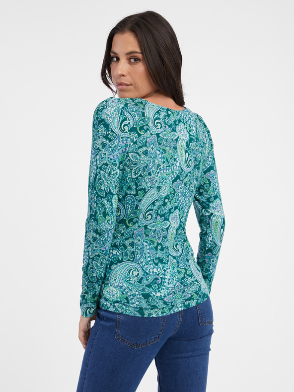 Orsay Türkizkék női mintás felső ORSAY