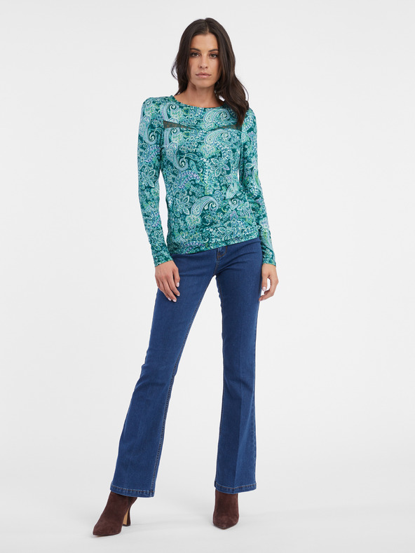 Orsay Türkizkék női mintás felső ORSAY