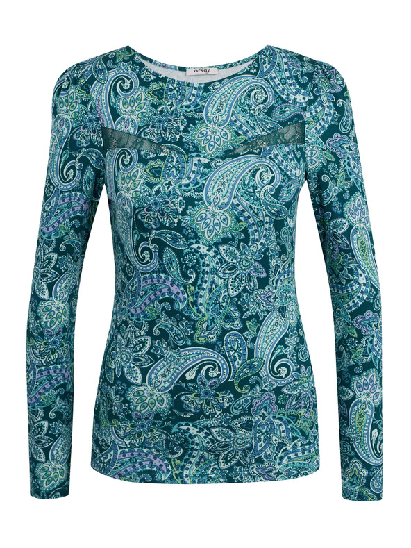 Orsay Türkizkék női mintás felső ORSAY