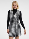 Orsay ORSAY fehér-fekete női kockás ruha