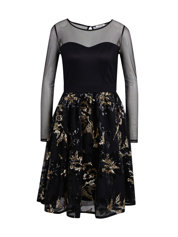 Orsay ORSAY fekete női flitteres ruha