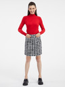 Orsay ORSAY fehér-fekete kockás női szoknya