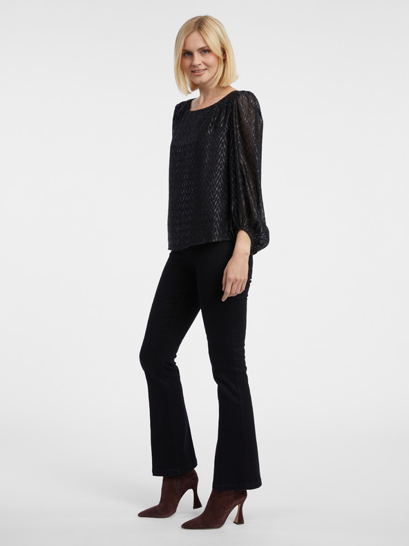 Orsay ORSAY fekete mintás női blúz