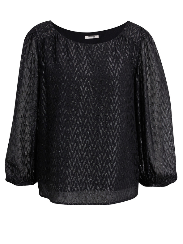 Orsay ORSAY fekete mintás női blúz