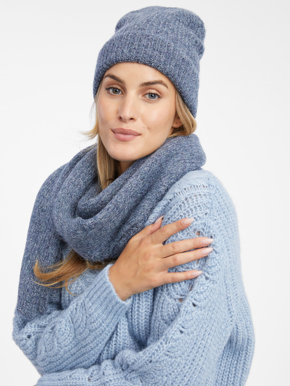 Orsay ORSAY szürke és kék gyapjúkeverék női sál