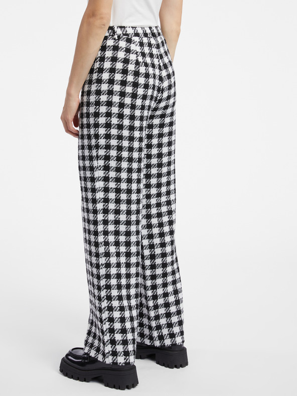 Orsay ORSAY fehér-fekete mintás női nadrág