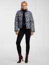 Orsay ORSAY szürke és fekete női mintás steppelt kabát