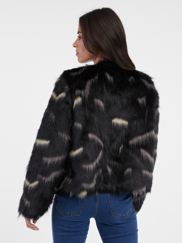 Orsay ORSAY fekete női műszőrme kabát