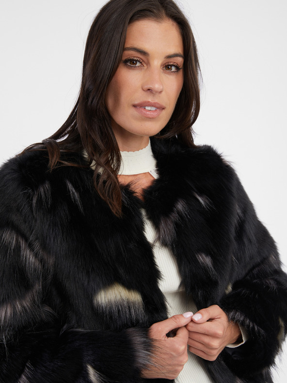 Orsay ORSAY fekete női műszőrme kabát
