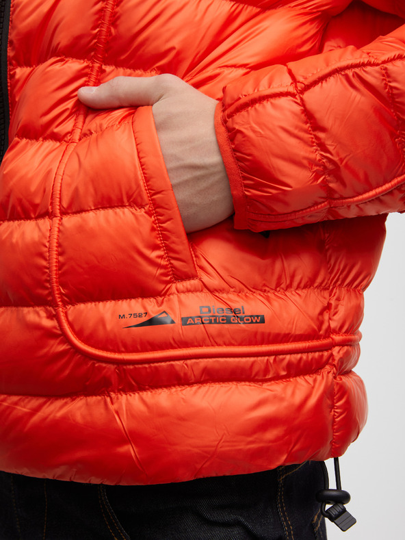 Diesel Diesel piros férfi steppelt télikabát
