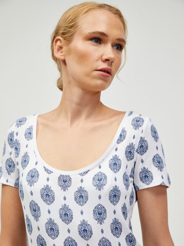Orsay ORSAY kék-fehér mintás póló