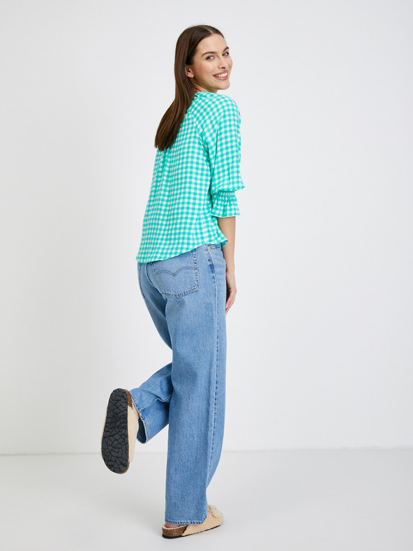 Orsay ORSAY világoszöld kockás blúz