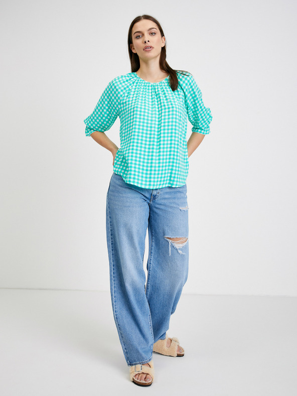 Orsay ORSAY világoszöld kockás blúz