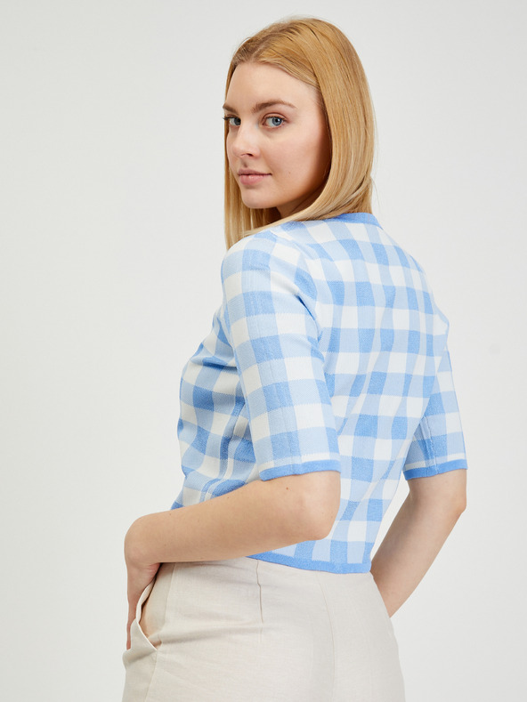 Orsay ORSAY világoskék kockás női kardigán