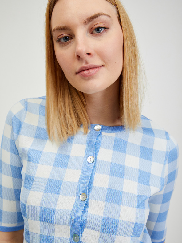 Orsay ORSAY világoskék kockás női kardigán