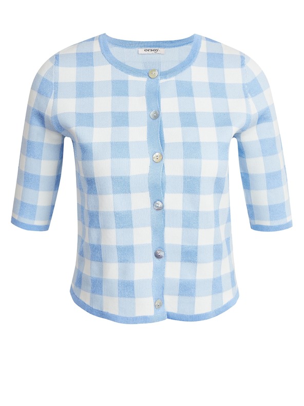 Orsay ORSAY világoskék kockás női kardigán